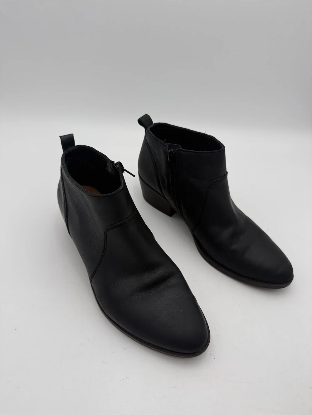 Lucky Brand women Black Leather Chukka Boots women 8M casual office retro Y2K